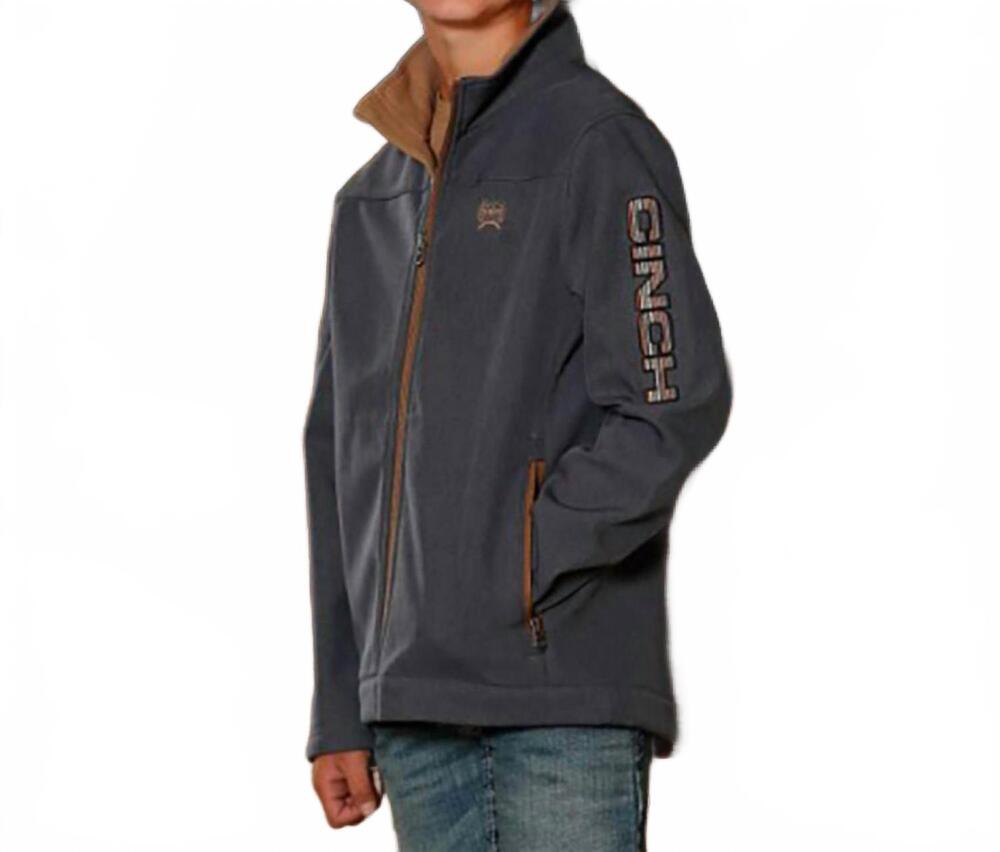 NEW CINCH boy's bonded logo jacket in blue